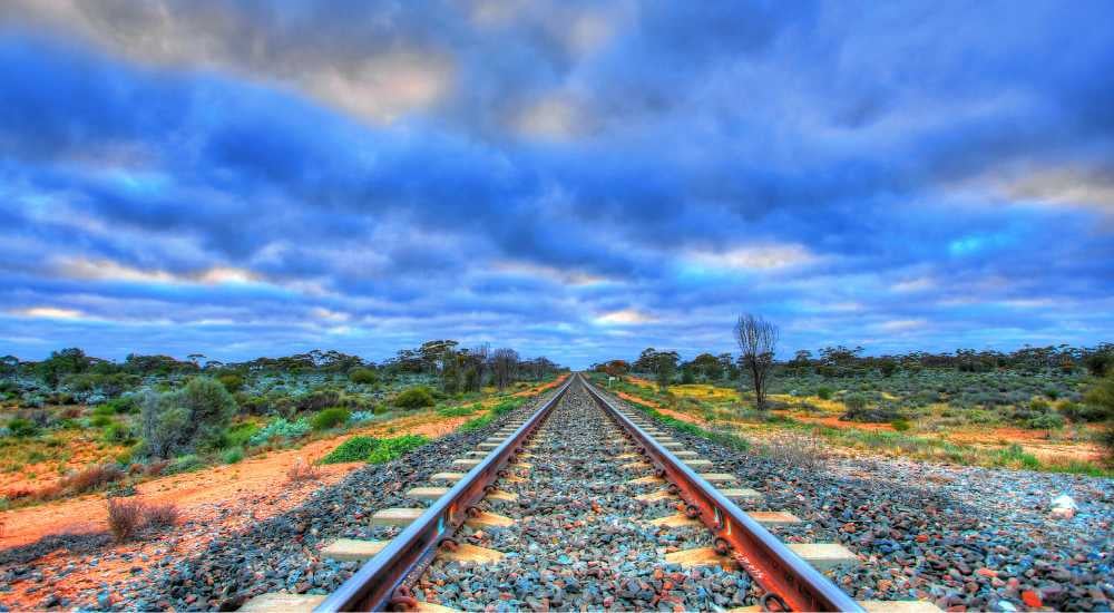 Australian Outback Rural Train Track